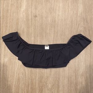 Billabong black ruffle swim top